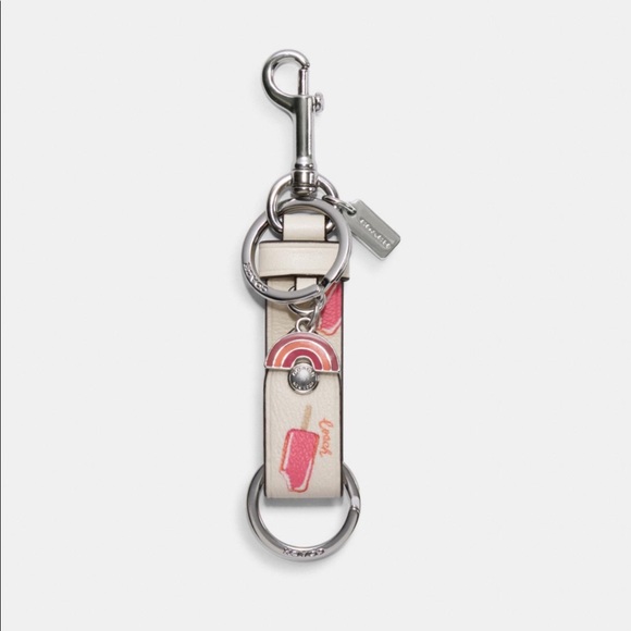 Coach Accessories - COACH TRIGGER SNAP BAG CHARM w/POPSICLE PRINT
